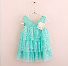 Baby Girls Lace Princess Dresses For Kids Flower Tutu Dress Children Clothing 4 Colors New SM6