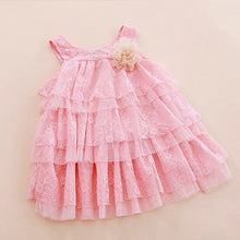 Baby Girls Lace Princess Dresses For Kids Flower Tutu Dress Children Clothing 4 Colors New SM6