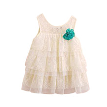 Baby Girls Lace Princess Dresses For Kids Flower Tutu Dress Children Clothing 4 Colors New SM6