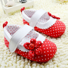 Baby Girlary Janes Shoes Infant Toddler Flower Dot Soft Sole Crib First Walkers  SM6