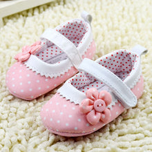 Baby Girlary Janes Shoes Infant Toddler Flower Dot Soft Sole Crib First Walkers  SM6