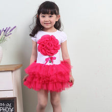 Baby Girls One Piece Dress 3D Flower Party Tutu Dresses Princess Bowknot Costume Clothing SM6