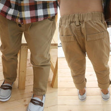 Baby Kids Boys Retro Clothes Khaki Casual Pants Straight Trousers 2-7Y Children Capris  SM6