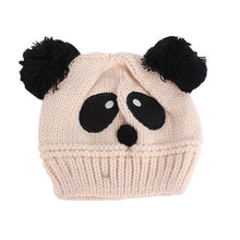 Baby Kids Cartoon Panda Ball Handmade Knitted Crochet Beanie Cap Hat New SM6