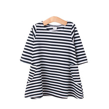 Baby  Mom Family Matching Outfits Dress Women Kids Pajamas Stripe Three Quater Sleeve Mother and Child Clothing SM6