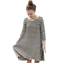 Baby  Mom Family Matching Outfits Dress Women Kids Pajamas Stripe Three Quater Sleeve Mother and Child Clothing SM6