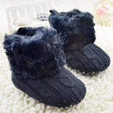 Baby Shoes Infants Crochet Knit Fleece Boots Wool Snow Crib Shoes Toddler Boy Girl Booties SM6