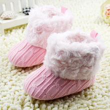 Baby Shoes Infants Crochet Knit Fleece Boots Wool Snow Crib Shoes Toddler Boy Girl Booties SM6