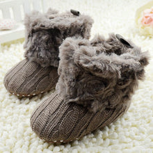 Baby Shoes Infants Crochet Knit Fleece Boots Wool Snow Crib Shoes Toddler Boy Girl Booties SM6