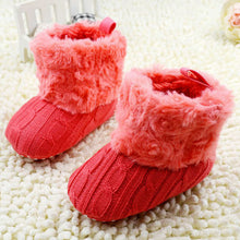 Baby Shoes Infants Crochet Knit Fleece Boots Wool Snow Crib Shoes Toddler Boy Girl Booties SM6