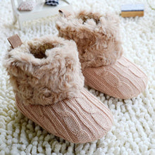 Baby Shoes Infants Crochet Knit Fleece Boots Wool Snow Crib Shoes Toddler Boy Girl Booties SM6