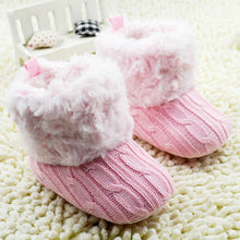 Baby Shoes Infants Crochet Knit Fleece Boots Wool Snow Crib Shoes Toddler Boy Girl Booties SM6