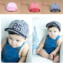 Baby Unisex Kids Girls Boys Stripes Snapbacks Hats Baseball Cap Flat Visor Snapback CapsSM6