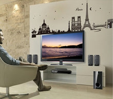 Background the Eiffel Tower, the sitting room the bedroom decorates The fifth generation environmental protection wall stickers SM6