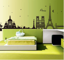 Background the Eiffel Tower, the sitting room the bedroom decorates The fifth generation environmental protection wall stickers SM6