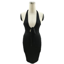 Backless Dress Off Shoulder Sleevelss Halter Summer Dress Hollow Out Sexy V-Neck Dress Slim Vestidos De Verano#B803 SM6