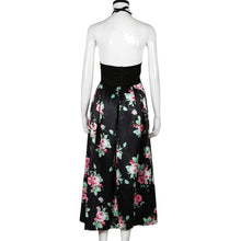 Backless Dress Retro Floral Maxi Dresses Off Shoulder Spaghetti Strap Long Summer Dress Vestidos Longo#B720 SM6