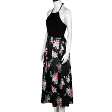 Backless Dress Retro Floral Maxi Dresses Off Shoulder Spaghetti Strap Long Summer Dress Vestidos Longo#B720 SM6