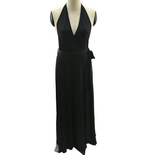 Backless Long Dress Sexy Women Sleeveless V-Neck Bodycon Dress Slim Sexy Black Maxi Dress Vestidos De Festa Vestido Longo#C102 SM6