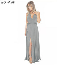 Backless Long Dress Sexy Women Sleeveless V-Neck Bodycon Dress Slim Sexy Black Maxi Dress Vestidos De Festa Vestido Longo#C102 SM6