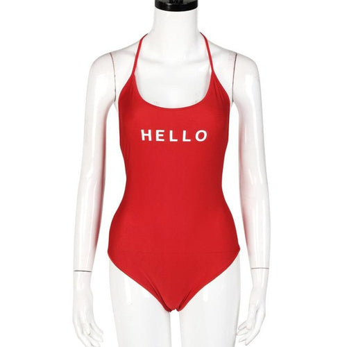 Backless One Piece Jumpsuit Cross Bandage Sexy Sleeveless Jumpsuit Printed Letter Women Summer Style Bodysuit#121 SM6