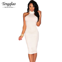 Backless Red Bodycon Sexy Party Formal Dress   Pencil Long Maxi Dress Elegant Sleeveless Turtleneck Dress SM6