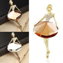 Ballet Vintage Princess Ballerina Brooch Girl Women's Jewelry Exquisite Brooches Bling Gem Brooch SM6