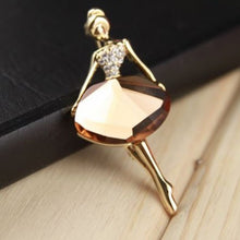 Ballet Vintage Princess Ballerina Brooch Girl Women's Jewelry Exquisite Brooches Bling Gem Brooch SM6