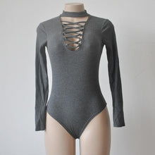 Bandage Hollow Out Sexy One Piece Outfits Long Sleeve Sexy Women Rompers And Jumpsuits Ladies Jumpsuit#121 SM6
