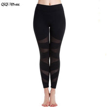 Bandage Hollow Out Women Leggings Sexy Mesh Slim Black Fitness Leggings Leggins Mujer#A11 SM6