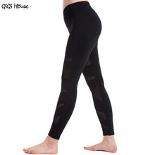 Bandage Hollow Out Women Leggings Sexy Mesh Slim Black Fitness Leggings Leggins Mujer#A11 SM6