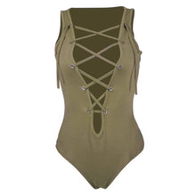 Bandage Sexy One Piece Outfits Women Sleeveless Hollow Out Deep V-Neck Summer Jumpsuit Women Jumpsuits & Rompers#A11 SM6