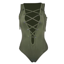 Bandage Sexy One Piece Outfits Women Sleeveless Hollow Out Deep V-Neck Summer Jumpsuit Women Jumpsuits & Rompers#A11 SM6