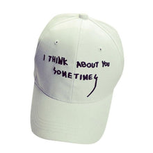 Baseball Cap Boys Girls I Think About You Sometimes Letter Embroidery Snapback Hip Hop Flat Hat #2132 SM6
