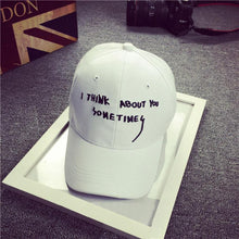 Baseball Cap Boys Girls I Think About You Sometimes Letter Embroidery Snapback Hip Hop Flat Hat #2132 SM6