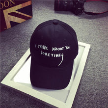 Baseball Cap Boys Girls I Think About You Sometimes Letter Embroidery Snapback Hip Hop Flat Hat #2132 SM6