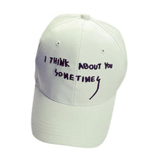 Baseball Cap Boys Girls I Think About You Sometimes Letter Embroidery Snapback Hip Hop Flat Hat #2132 SM6