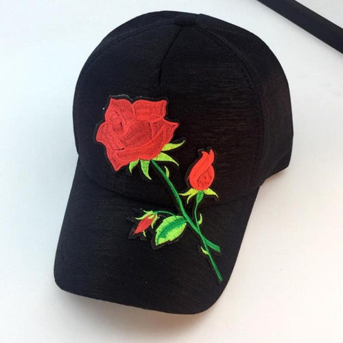 Baseball Cap Women   Applique Embroidery Snapback caps Women Hip Hop Flower Hats Women Bones Gorras Beisbol #23 SM6
