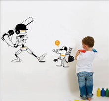 Baseball Robort Cartoon Boy's Children Room Decor Vinyl Wall Decal Sticker SM6