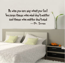 Be Who You Are Word Home Decor Art Decals Black Vinyl Letter Wall Sticker SM6