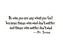 Be Who You Are Word Home Decor Art Decals Black Vinyl Letter Wall Sticker SM6