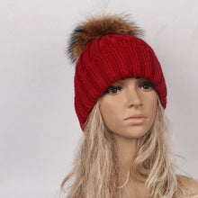 Beanie Women Winter Hats Warm Crochet Soft Kintted Wool Women Hat Out Door Fur Pompom Gorros Mujer Invierno#C103 SM6