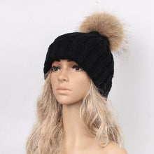 Beanie Women Winter Hats Warm Crochet Soft Kintted Wool Women Hat Out Door Fur Pompom Gorros Mujer Invierno#C103 SM6