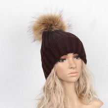 Beanie Women Winter Hats Warm Crochet Soft Kintted Wool Women Hat Out Door Fur Pompom Gorros Mujer Invierno#C103 SM6