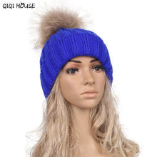 Beanie Women Winter Hats Warm Crochet Soft Kintted Wool Women Hat Out Door Fur Pompom Gorros Mujer Invierno#C103 SM6