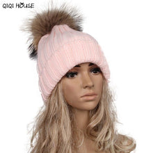 Beanie Women Winter Hats Warm Crochet Soft Kintted Wool Women Hat Out Door Fur Pompom Gorros Mujer Invierno#C103 SM6