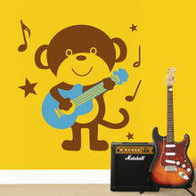 Bear Music breaks  NEW Bedroom Living Room Backdrop Removable Waterproof Vinyl home decor wall stickers for kids rooms SM6