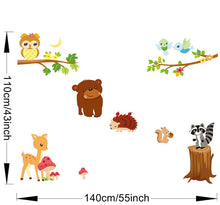 Bear owl deer squirrel bird animal wall stickers for kids room decorations cartoon wall art zoo children wall decals 9089. 3.5 SM6