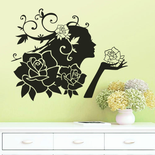 Beautiful faery carved sitting room background wall stickers wholesale waterproof bedroom can be removed SM6