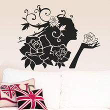 Beautiful faery carved sitting room background wall stickers wholesale waterproof bedroom can be removed SM6